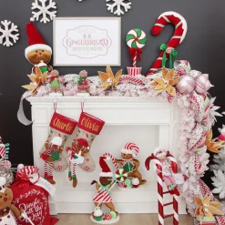 Candy Cane and Snowflake Ribbon - 6.3cm Ribbons|