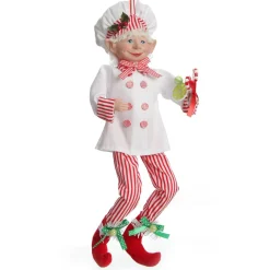 Candy Cane Chef Elf Ornament Christmas Elves And Fairies|