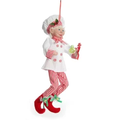 Candy Cane Chef Elf Ornament Christmas Elves And Fairies|