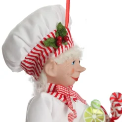 Candy Cane Chef Elf Ornament Christmas Elves And Fairies|