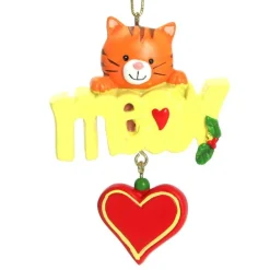 Cat Meow Ornament Personalised Decorations|