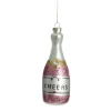 Champagne Bottle Pink Glitter Cheers Glass Tree Decoration Christmas Tree Decorations|