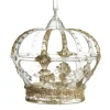 Champagne Glitter and Clear Crown Christmas Decoration Christmas Tree Decorations|