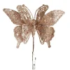 Champagne Glitter and Sequin Butterfly Clip Butterflies And Birds|