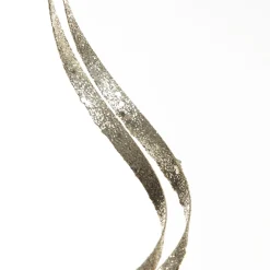 Champagne Glitter Curly Ribbon Christmas Pick Christmas Tree Picks|