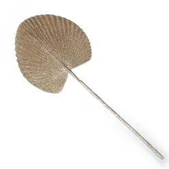 Champagne Glitter Fan Palm Leaf Pick Christmas Sprays|