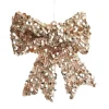 Champagne Glitter Sequin Bow Christmas Bells And Bows|
