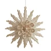 Champagne Glitter Starburst Christmas Tree Decoration Snowflakes And Stars|