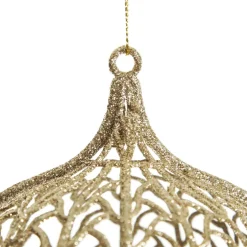 Champagne Glitter Wire Onion Bauble Decorative Christmas Baubles|