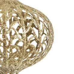 Champagne Glitter Wire Onion Bauble Decorative Christmas Baubles|