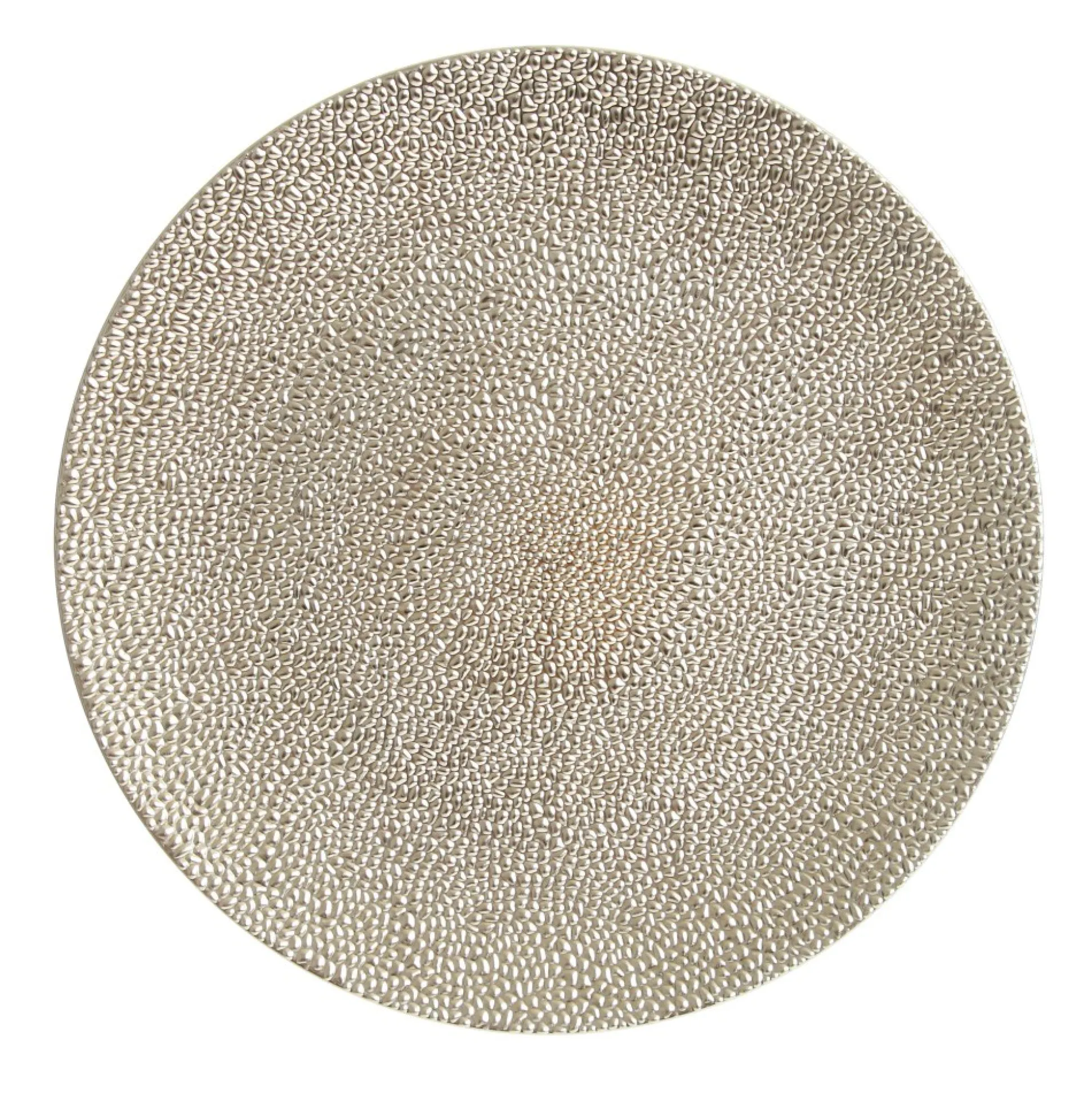 Champagne Pebble Round Christmas Charger Plate Christmas Table Decor|