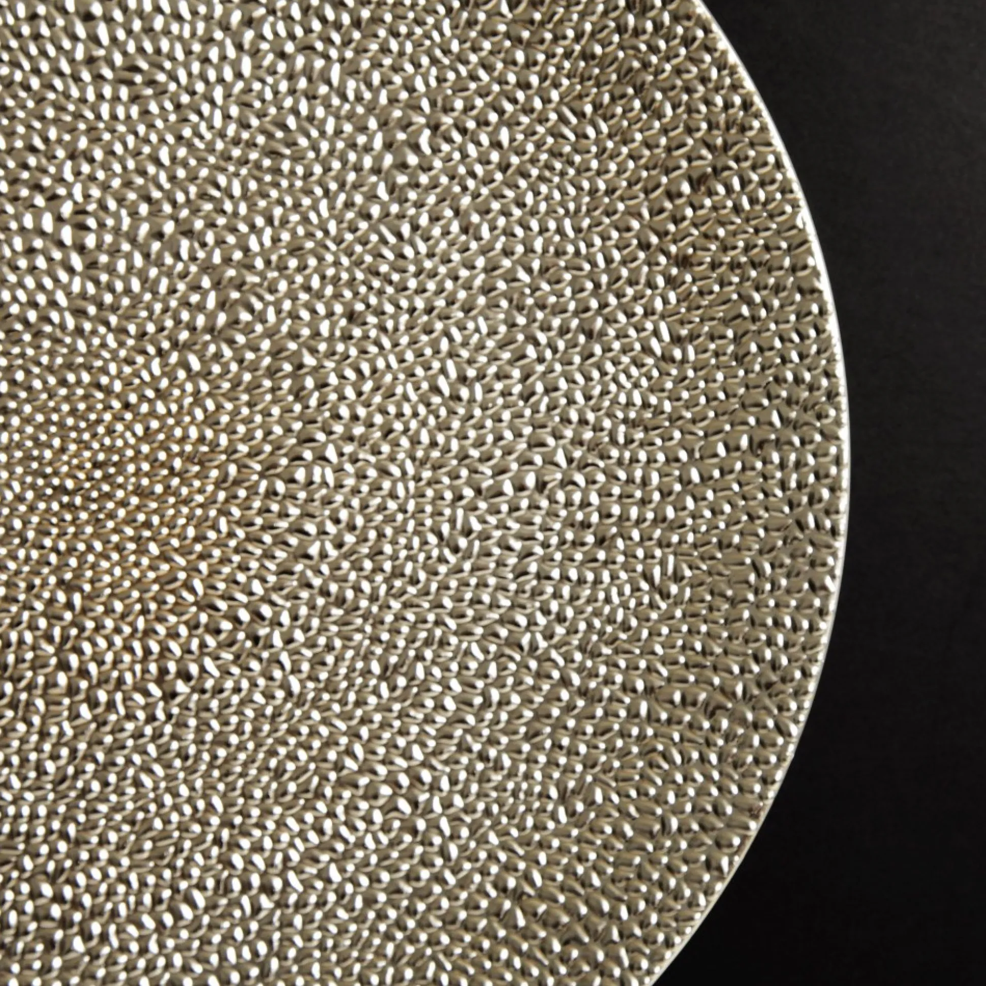 Champagne Pebble Round Christmas Charger Plate Christmas Table Decor|