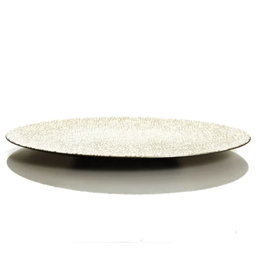 Champagne Pebble Round Christmas Charger Plate Christmas Table Decor|