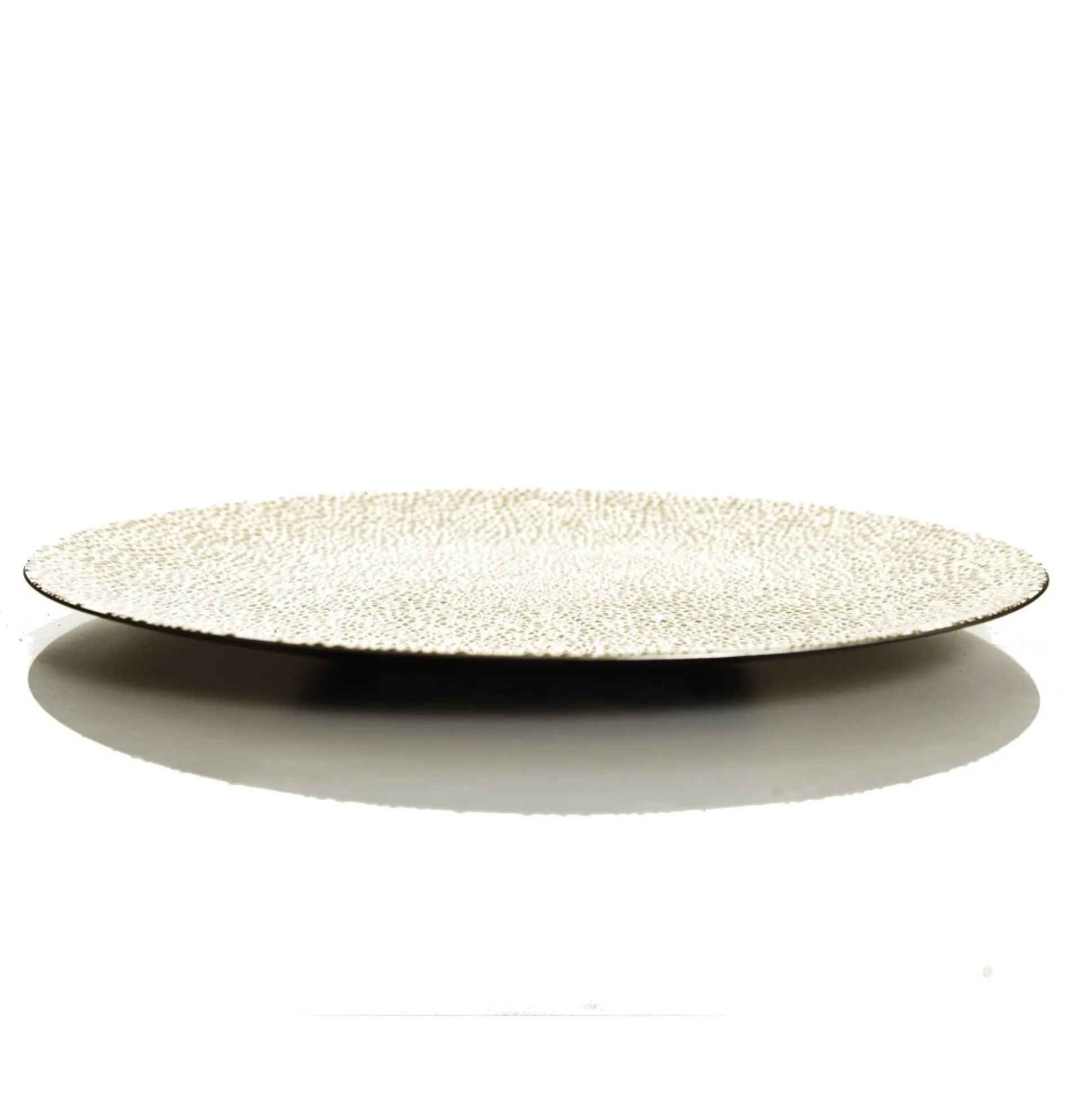 Champagne Pebble Round Christmas Charger Plate Christmas Table Decor|