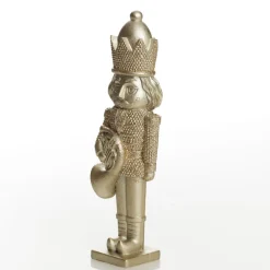 Champagne Polyresin Nutcracker with French Horn Christmas Nutcrackers|
