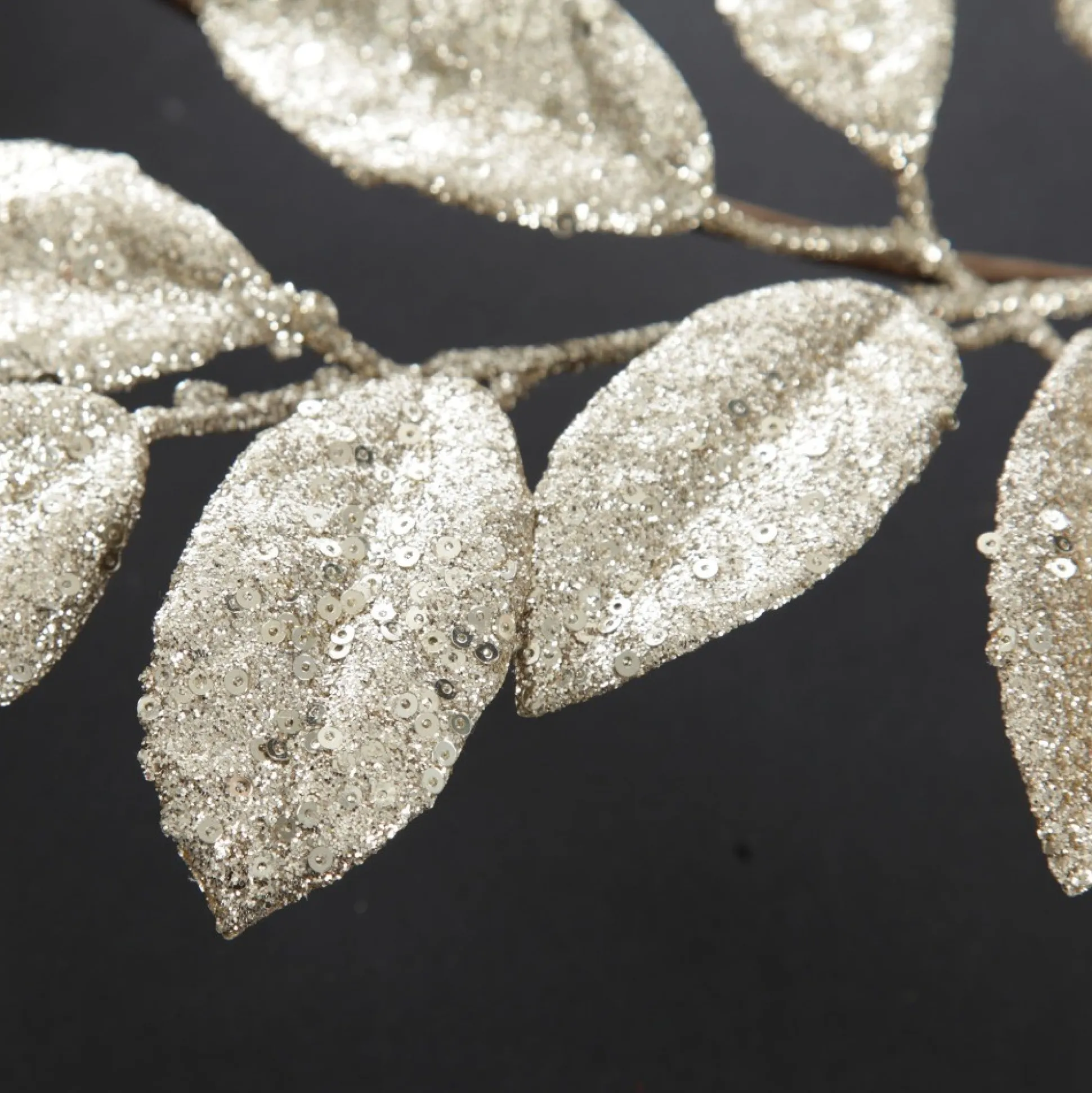 Champagne Sequin Mixed Leaf Christmas Garland Christmas Garlands|