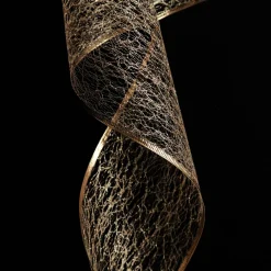 Champagne Spider Mesh Wired Christmas Ribbon Garland Tree Garlands|