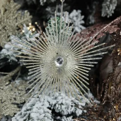 Champagne Starburst Tree Decoration Snowflakes And Stars|