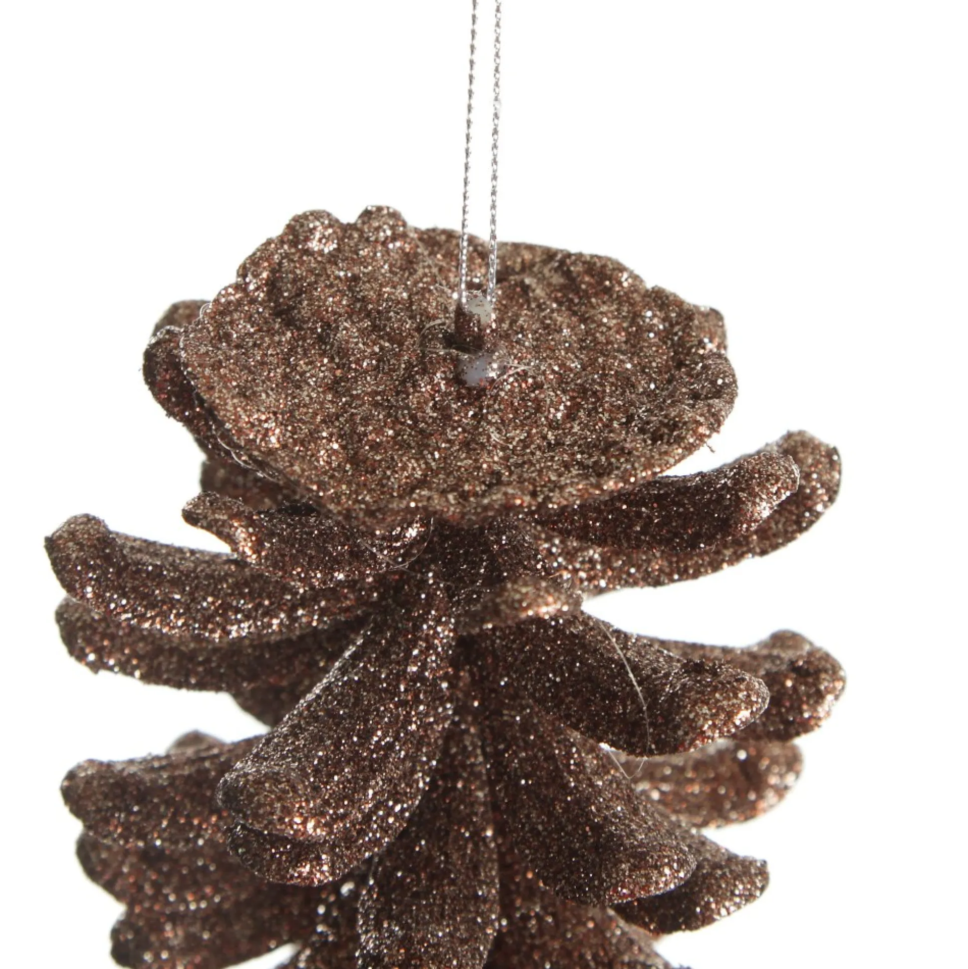 Chocolate Glitter Faux Hanging Pinecone Pinecones And Acorns|