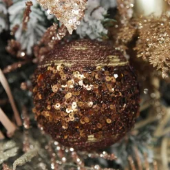 Chocolate Glitter Sequin Ball Decorative Christmas Baubles|