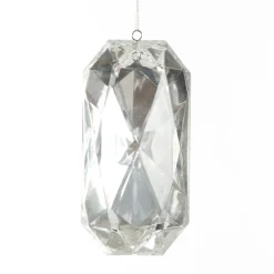 Clear Emerald Cut Gem Christmas Hanging Decoration Christmas Tree Decorations|
