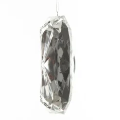 Clear Emerald Cut Gem Christmas Hanging Decoration Christmas Tree Decorations|