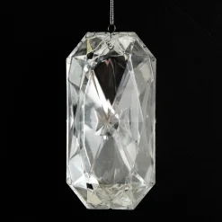Clear Emerald Cut Gem Christmas Hanging Decoration Christmas Tree Decorations|