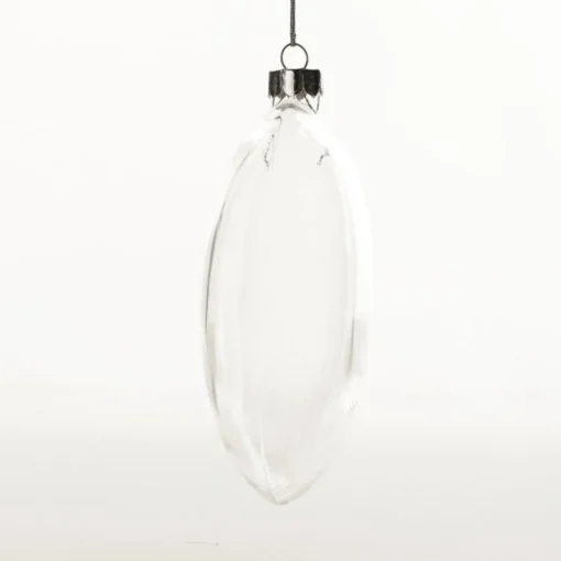 Clear Glass Craft Round Disc Bauble Decoration - Set of 4 Craft Baubles|