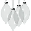 Clear Glass Craft Teardrop Bauble - Set of 4 Glass Baubles|
