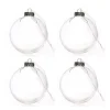 8cm Clear Glass Craft Bauble - Set of 4 Glass Baubles|