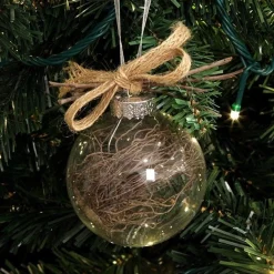 8cm Clear Glass Craft Bauble - Set of 4 Glass Baubles|