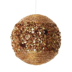 Copper Glitter Sequin Ball Decorative Christmas Baubles|