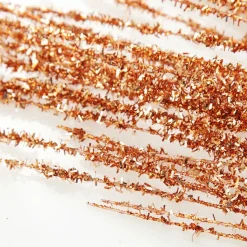 Copper Spiky Tinsel Spray Christmas Tree Picks|
