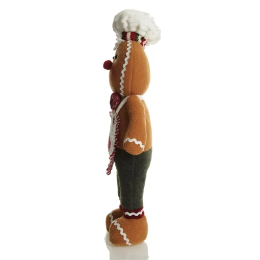 Cuddly Plush Standing Boy Gingerbread Christmas Ornament Christmas Figurines|