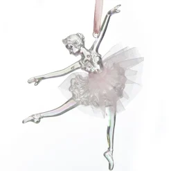 Dancing Ballerina Tree Decoration with Pink Tulle TuTu Christmas Tree Decorations|
