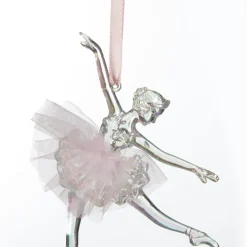 Dancing Ballerina Tree Decoration with Pink Tulle TuTu Christmas Tree Decorations|