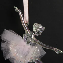 Dancing Ballerina Tree Decoration with Pink Tulle TuTu Christmas Tree Decorations|