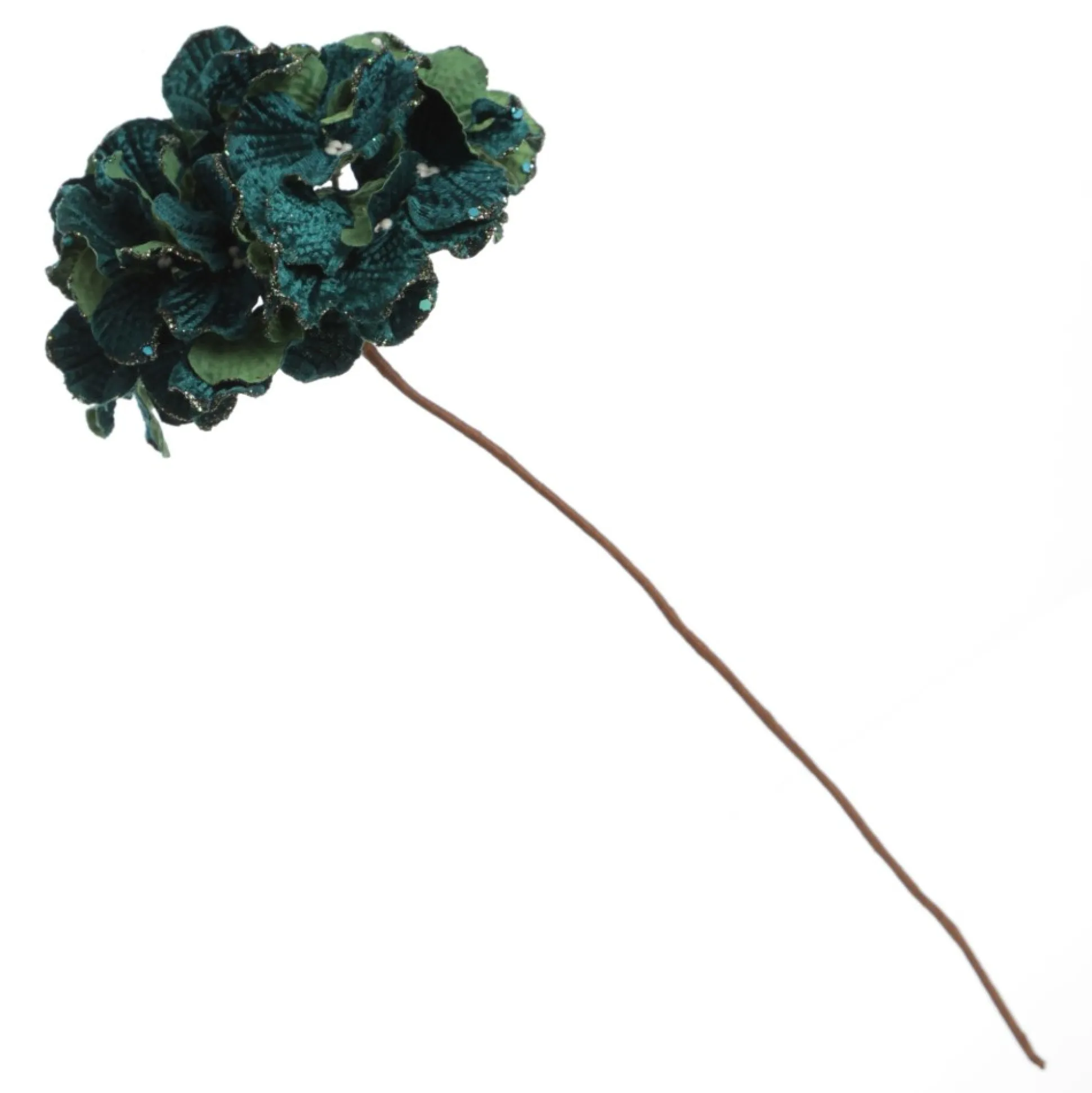 Dark Green Hydrangea Flower Stem Christmas Flowers|