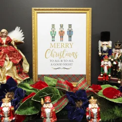 Dark Green Velvet Leaf Spray with Gold Highlights Christmas Sprays|