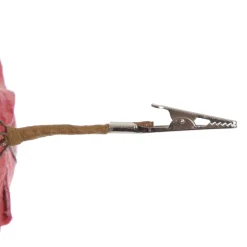 Dark Pink Velvet Magnolia Flower Clip with Jewel Centre and Sequin Tips Christmas Flowers|