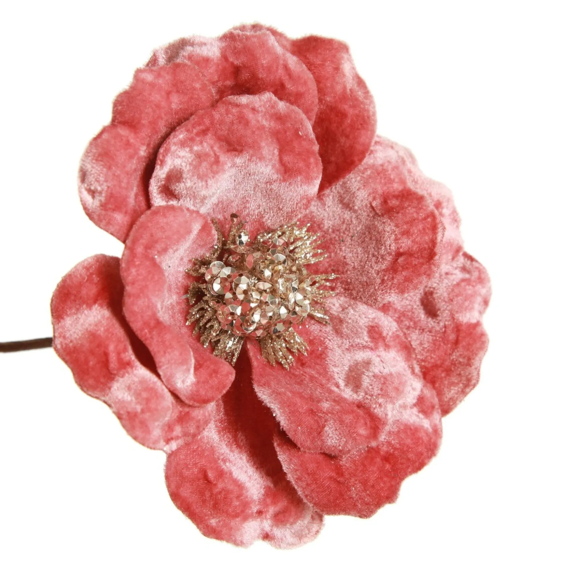 Dark Pink Velvet Magnolia Flower Clip Christmas Flowers|