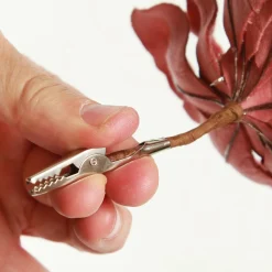 Dark Pink Velvet Magnolia Flower Clip Christmas Flowers|