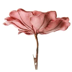 Dark Pink Velvet Magnolia Flower Clip Christmas Flowers|