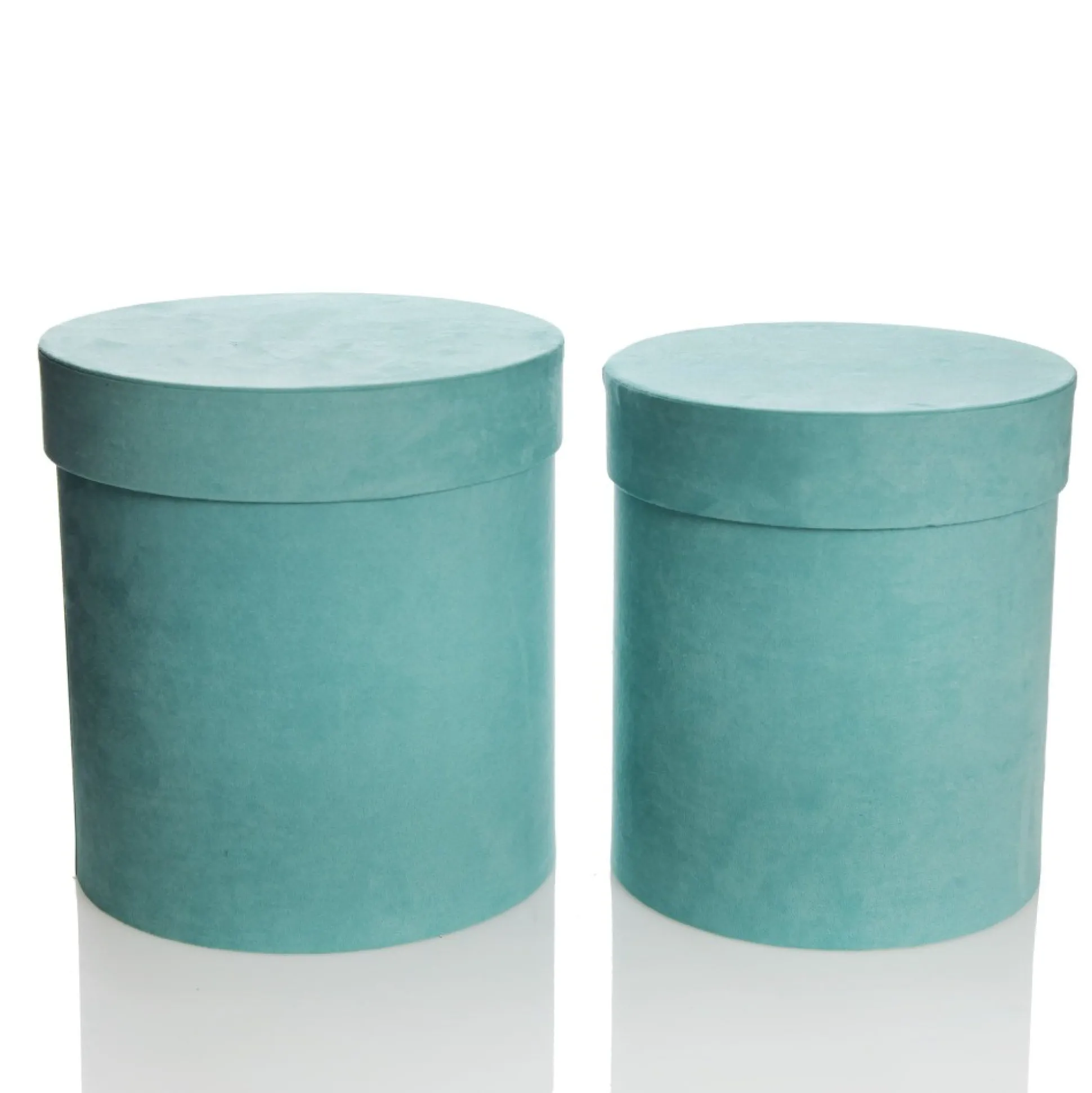 Deluxe Aqua Suede Round Giftbox Gift Wrap, Boxes, Bags & Tags|