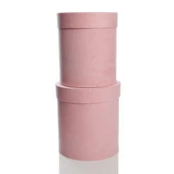 Deluxe Pink Suede Round Giftbox Gift Wrap, Boxes, Bags & Tags|
