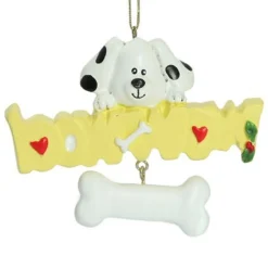 Dog Bow Wow Ornament Personalised Decorations|
