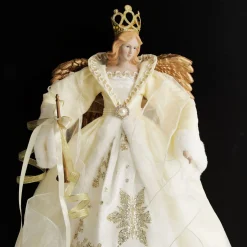 Elegant Ivory and Gold Christmas Angel Tree Topper Tree Toppers|