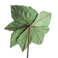 Emerald Poinsettia Flower Stem with Gold Glitter Edge Christmas Flowers|