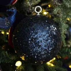 Extra Large Blue Sequin Christmas Bauble Decorative Christmas Baubles|