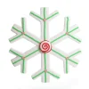 Extra Large White Snowflake with Mint Green Lolly Trim Snowflakes And Stars|